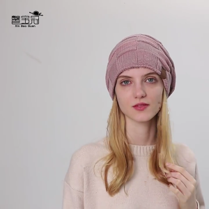 Elastic Beanies Hat with Thicken Plush Liner Windproof Hat for Women Girls Keep Ear Warm Beanies Cold Weather Supplies