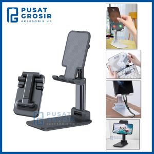 Phone Holder Meja HD23 HD-23 Alat Penyangga hp stand handphone dudukan hape bisa dilipat - PUSAT GROSIR