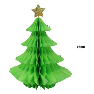 YESPERY 3D Christmas Tree Pendant Honeycomb Ball Paper Lantern Hanging Pendant Christmas Decoration Party Favor