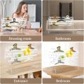 Acrylic Hair Accessories Organizer Holder,360-Degree Rotating Claw Clip Organizer,Hair Clip Organizer Display Clear Stand for Dressing Table for Women and Girls. 
