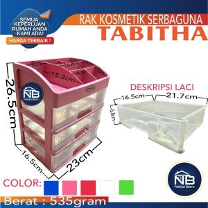 Tabitha Rak Kosmetik Multifungsi 3 Laci Susun/Tempat Makeup - Beauty
