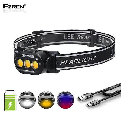 Ezren EZ-YD02 LED Headlight Lampu Senter Kepala Mode USB Charge