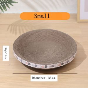【Ready From SG】Cat Scratch Board Round Scratcher Flat Board Corrugated Paper Scratching Bowl
