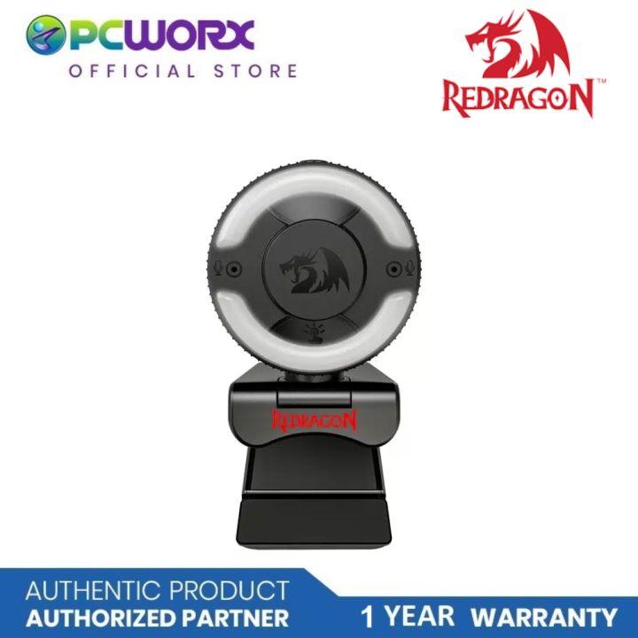Webcam Redragon GW911 - Résolution 4K, Micro Intégré, Design Compact Noir - Pour Streaming, Visio, Télétravail