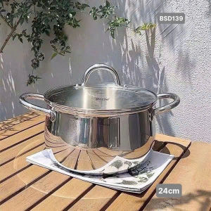 BOSSD 242630cm nồi inox size to nồi luộc gà nồi inox Nồi inoxsize đại nồi canh to nồi BOSSD