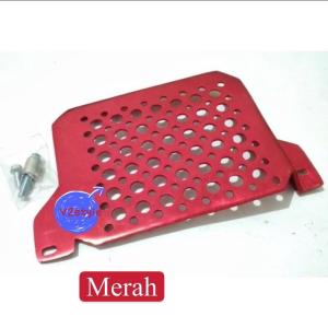 Tutup Cover Radiator NMAX New 2020 2021 Old 2015 2017 2019 AEROX LEXI Soul GT FULL CNC ALUMINIUM ANTI Karat Set Baut + Boshing  TEBAL 3mm 2015 2017 2019 2020 2021