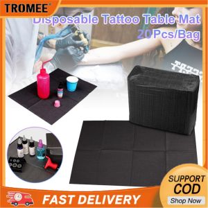 การใช้งานสัก TATTOO ผ้าปูโต๊ะสีดำมืออาชีพ 20 ชิ้นในแพ็ค