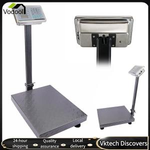 【Vodool】Foldable Floor Scale LCD Display Digital Floor Large Platform 660LB Weight Computing Digital Scale for Pricing Warehouse
