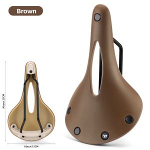 WEST BIKING Retro Bicycle Saddle Comfortable Waterproof TPE For Road Bike Folding Bike Hollow Saddle Multicolor Fashion Touring Bike MTB Parts