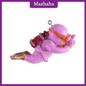 Mazhaha Kawaii Resin Frogman Aquarium Ornaments Interesting Floating Decoration Simulated Mini Diver Fish Tank Aquarium Accessories