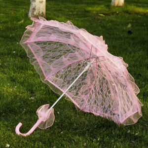Lace Wedding Bride Umbrella Vintage Wedding Lace Decorative Umbrella White/Pink/Black