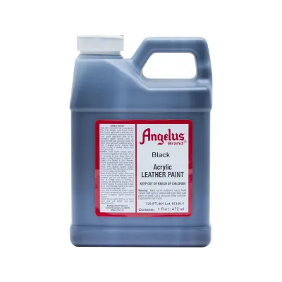Màu vẽ da vải Angelus Leather Paint (Standard) Đen (Black) 001 - CAN LỚN