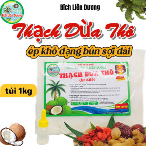 COMBO 2KG THẠCH DỪA THÔ ÉP KHÔ DẠNG BÚN SỢI DÀI TẶNG KÈM HƯƠNG_LOẠI TÚI 1KG