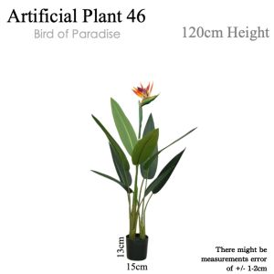 BIRD OF PARADISE Artificial Plant Artificial Flower Faux Greenery Potted Plant Home Decoration Indoor Outdoor Decorative Plants for Living Room Bedroom Office Desk Tabletop Garden Café Event Wedding Artificial Decorative Plant Ornament Accessories