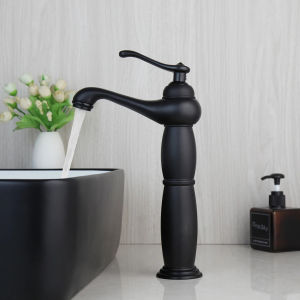 LDIES Torayvino Europe Style Matte Black Bathroom Faucet Wash Basin Sink Single Handle Vessel Cold And Hot Mixer Water Faucets Tap 7T2N8