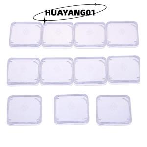 HUAYANG01 [HOT FASHION] 10pcs Memory Card Case Box Protective Case for SD SDHC MMC XD CF Card White Transparent