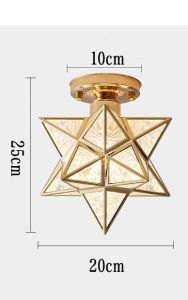 YHLAMP Nordic Crystal Chandelier Ceiling Lamp Corridor Lamp Star Sky Ceiling Lamp Modern Style Crystal Lamp Lighting For Home Living Decoration For Living Room Bedroom Balcony And Corridor
