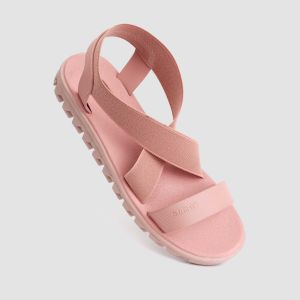 Sendal Tali Wanita Korea Style Camou Scarlet Pink Flat Casual Karet Kekinian