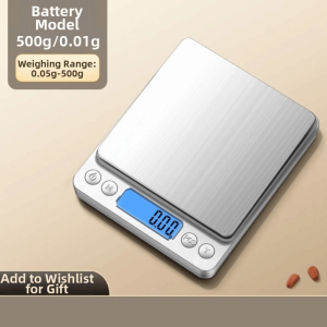 MUSASI Màn hình LCD Cân nhà bếp điện tử Dung tích 3000g Thép không gỉ Cân Đo Trọng Lượng Thực Phẩm Độ chính xác cao Độ chính xác 0.1g Cân Cân Bằng Cà Phê Đối với nguyên liệu nấu ăn