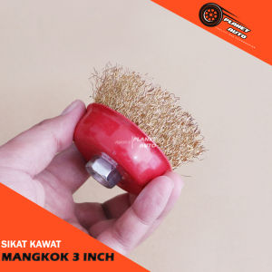 King Sikat Kawat Mangkok 3 inch Kuning Cup Brush Gerinda