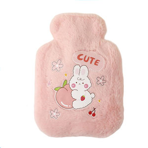 Cozy Cartoon Hot Water Bottle Warming Hand Warmer Thickened Reusable Small Hot Water Bag for Hot and Cold Compress Hand Feet Warmer Great Gift for Children