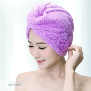 Absorbent Microfiber Quick Dry Hair Drying Towel Cap Wrap