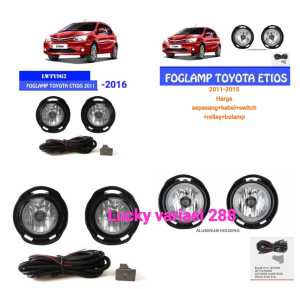 Fog Lamp Lampu Kabut Lampu Tembak Bumper Depan Toyota Etios Valco 2011-2016 Harga Sepasang Complete