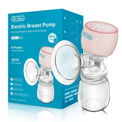 Dr.isla Pompa ASI Elektrik 180ml Botol 4 Modes & 15 Gears Tanpa Kabel otomatis Portabel pompa asi 1500mAh battery Hisap Kuat breast pump 2024 EB23 BPA Free pompa payudara Bahan ABS+PP Breast aPumps pumping asi elektrik