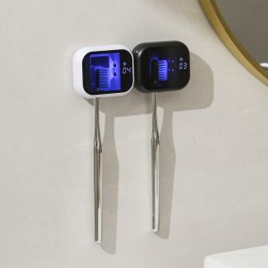 【Original 】25 year new UVC toothbrush holder with high-definition screen display wall mounted and drying portable for travel and home use Toothbrush Holder With Uv Light Smart Toothpaste Dispenser Tooth Paste And Toothbrush Holder Tooth Brush Organi
