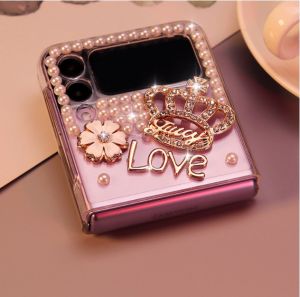 Bling Glitter Crystal Cases for Samsung Galaxy Z Flip 3 5G Diamond Case Fundas Capa