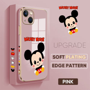 Casing Case for Vivo V11I Vivo V15/1819 Vivov11i Vivov15 Case Free Lanyard+Cartoon Mickey Mouse Square Edge Pattern Casing Plated Phone Shell Luxury Plating Soft Phone Case