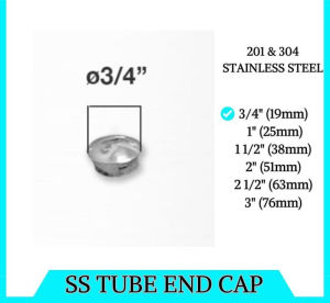 304 Stainless Steel Durable Heavy Duty End Cap for Round Tube Tubular Footing Round Cap