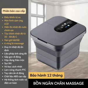 Máy ngâm chân massage gấp gọn CHIGO Dụng cụ mát xa có sục khí và con lăn hỗ trợ thư giãn t.rị liệu