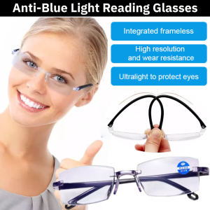 Black Technology Radiation Resistant Reading Glasses Anti-Blue Light Look Far and Near Presbyopia Eyeglasses