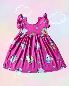 Dress up Baby Girl printed Dress – Puff Short sleeves with cute prints Sleeve Sun Daster Princess Kidswear