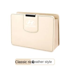 for Hyundai Ioniq hybrid Elantra Tucson Reina Santa fe Kona Accent car bag hanging bag car tissue box car door multi-function storage bag car bag hanging bag car tissue box