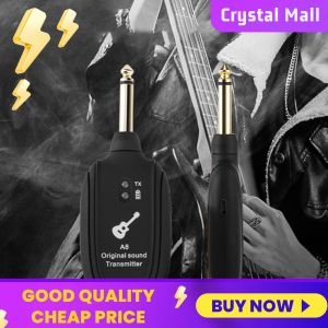 COD [Free Shipping] Electric Guitar Wireless Transmitter and Receiver Kit with UHF Frequency for Live Music Events
