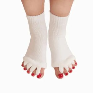 1Pair Women Five Toe Socks Orthotics Separators For Toes Bunion Corrector Orthopedic Hallux Valgus Posture Correction Ectropion