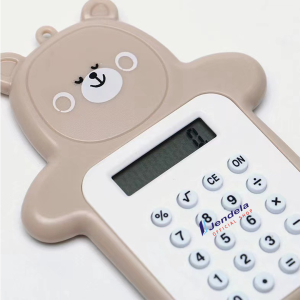Calculator Mini Portable Motif Bear Kalkulator Portable Mini Beruang Kalkulator Unik Kalkulator 8 Digit DIY