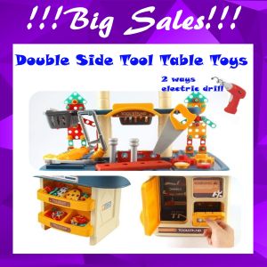 Ready Stock Children Electric Drill Toy Set table Screw Puzzle 3D STEM Building Blocks Meja Mainan Kanak Pretend Play