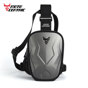 MOTOCENTRIC Carbon Fiber Shell Motorcycle Drop Leg Bag Men Women Waterproof Motocross Waist Bag Large Capacity Motorbike Shoulder Bag Night Reflective Dirt Bike Leg Bag