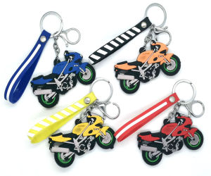 MAKAZBI1ชิ้นรถจักรยานยนต์สายรัดที่ทนทานพวงกุญแจพวงกุญแจวิบากพวงกุญแจพวงกุญแจยางนุ่มสำหรับซูซูกิฮอนด้าสองด้าน