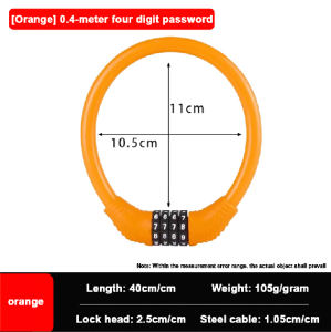 Bike Password Lock Anti Theft Bike Steel Cable Lock for Chain Wire Lock for Bike Accessories Bicycle Lock Anti-Theft