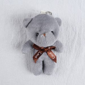 Ribbon Mini Teddy Bear Keychain Cartoon Plush Bear Stuffed Toy Valentine’s Day Gift Decor