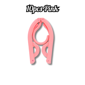 LOJ Foldable Portable Clothes Hanger Folding Plastic Hangers Non-slip Racks Wardrobe Penyangkut Kain Lipat可折叠便捷式晾衣架