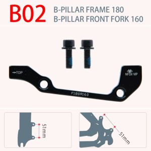 ALLLUCK Aluminum Alloy Adapter for Bicycle Black 160 180 203MM Mtb Bicycle Caliper High Quality Disc Brake Base Pads Set Brake Adapter Parts Accessories