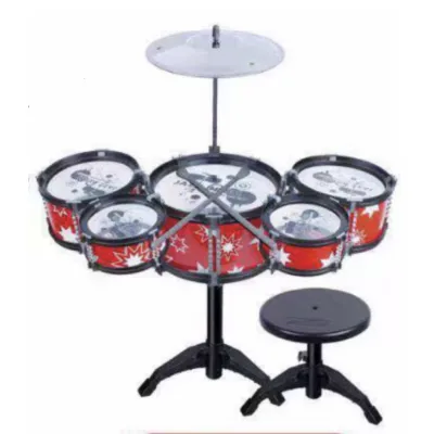Children Jazz Drum Set Music Educational Toy Drums Set Kids Play Music Toy Instrument for Kids (With Chair)