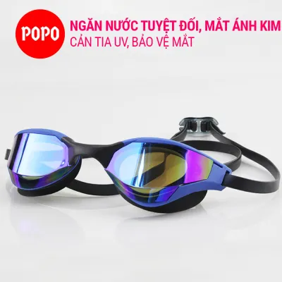 Kính bơi người lớn tráng gương POPO 720 chính hãng cản tia UV chống sương mờ kiếng bơi thi đấu cho nam nữ
