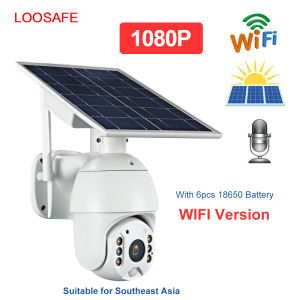 LOOSAFE 4G /WIFI 1080P solar cctv camera outdoor waterproof cctv with no need wifi  sim card Two Way Audio Night Vision connect cell phone