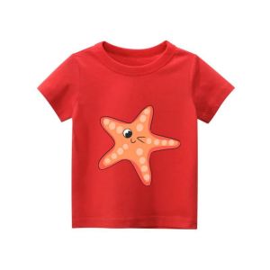 Kaos anak uniseks laki laki perempuan baju tshirt anak usia 2-12th cowok cewek atasan lengan pendek gambar bintang laut kedip